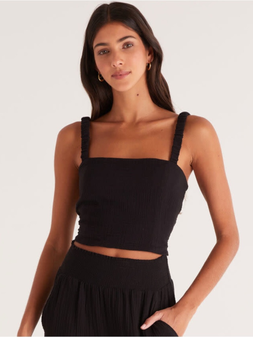 Z supply Cambria gauze top